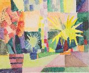 August Macke Garten am Thunersee oil painting reproduction